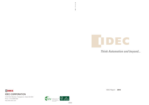 Thumbnail IDEC Corporation Annual Report fy2018