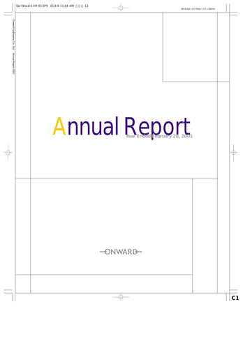 Thumbnail Onward Holdings Co., Ltd. Annual Report 2001