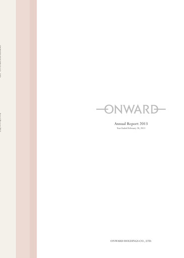 Thumbnail Onward Holdings Co., Ltd. Annual Report 2013