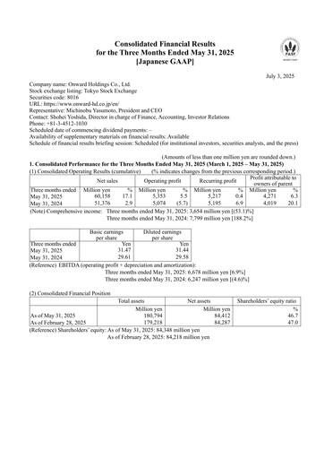 Thumbnail Onward Holdings Co., Ltd. Quarterly Report 2025-q1