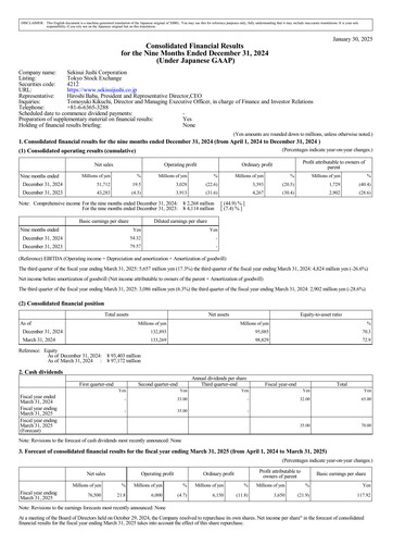 Thumbnail Sekisui Jushi Corporation Financial Statement 2024-9m