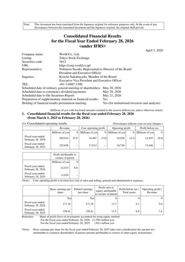 Thumbnail World Co., Ltd. Financial Statement fy2026