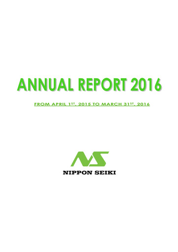 Thumbnail Nippon Seiki Annual Report 2016