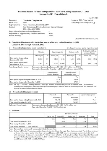 Thumbnail The Pack Corporation Quarterly Report 2026-q1