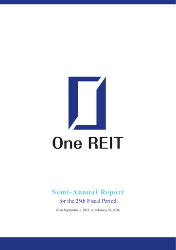 Thumbnail One REIT, Inc. Half-year Report 2025-h2