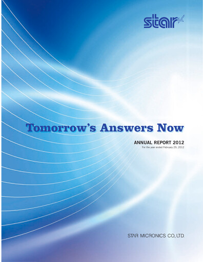 Thumbnail Star Micronics Annual Report 2012