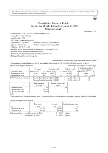 Thumbnail Toyo Engineering Corporation Half-year Report 2026-h1
