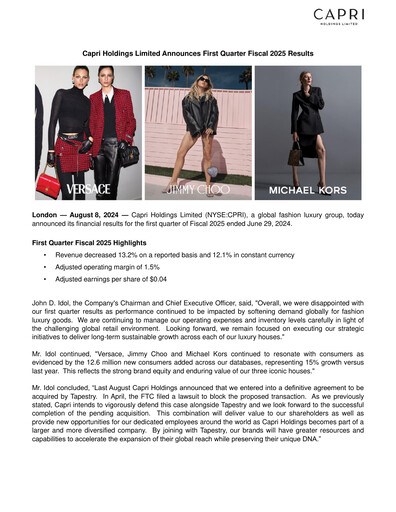 Thumbnail Capri Holdings Quarterly Report 2025-q1