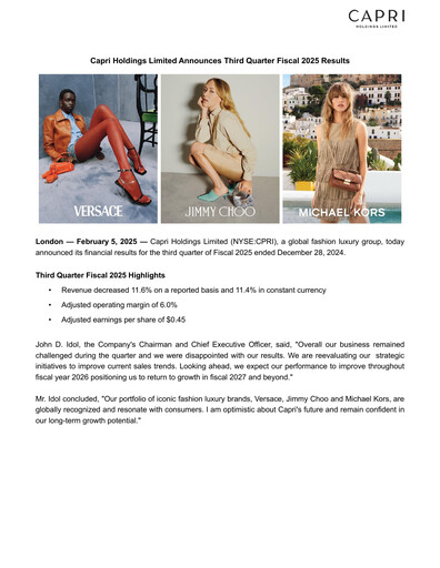 Thumbnail Capri Holdings Quarterly Report 2025-q3