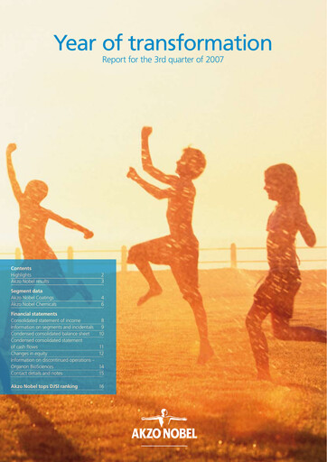 Thumbnail AkzoNobel
 Quarterly Report 2007-q3