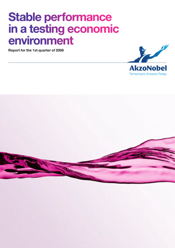 Thumbnail AkzoNobel
 Quarterly Report 2008-q1