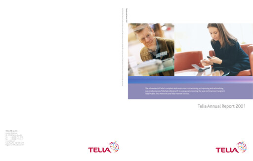 Miniature Telia Company Rapport annuel 2001