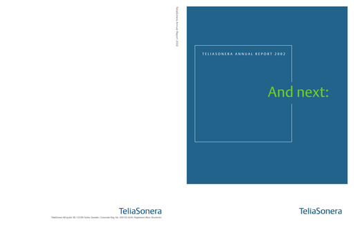 Miniature Telia Company Rapport annuel 2002