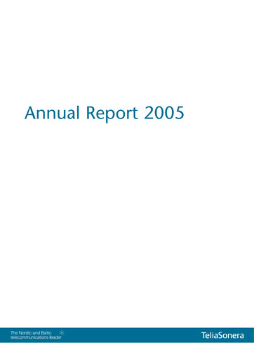 Miniature Telia Company Rapport annuel 2005