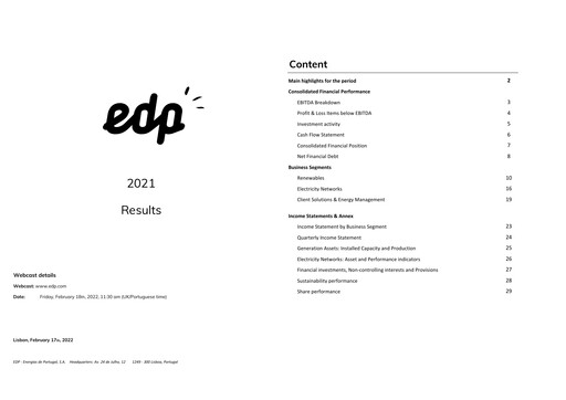 Thumbnail EDP Group Financial Report 2021