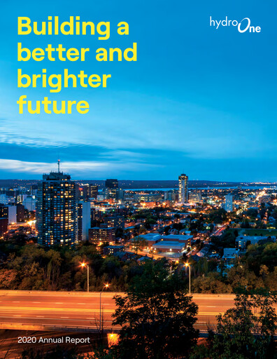 Thumbnail Hydro One
 Annual Report 2020