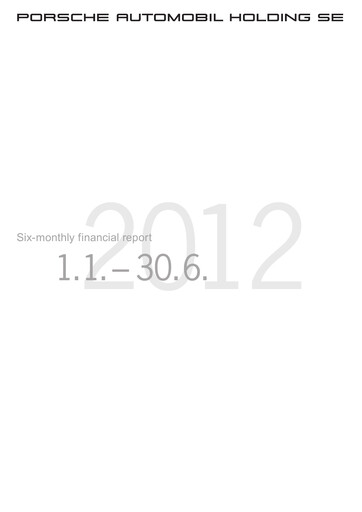 Thumbnail Porsche SE Half-year Report 2012-h1
