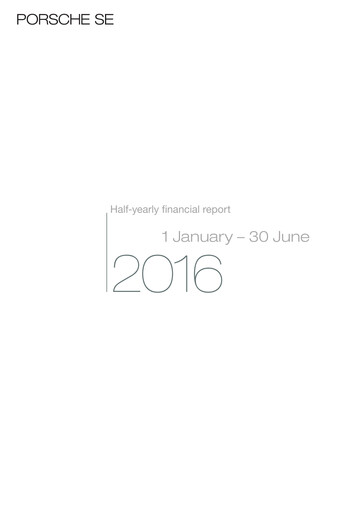 Thumbnail Porsche SE Half-year Report 2016-h1