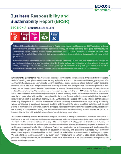 Thumbnail Borosil ESG Report 2024-2025