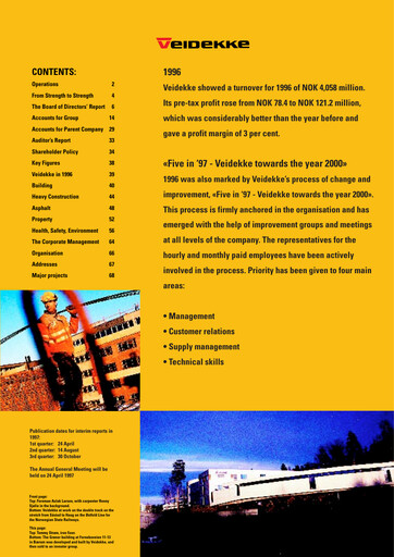 Thumbnail Veidekke Annual Report 1996