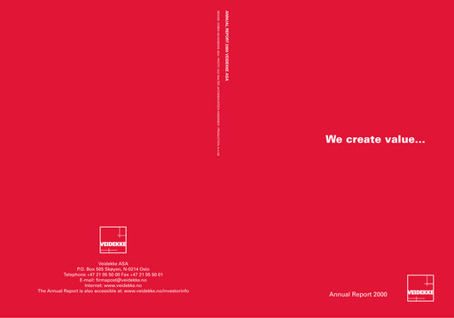 Thumbnail Veidekke Annual Report 2000