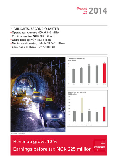 Thumbnail Veidekke Quarterly Report 2014-q2