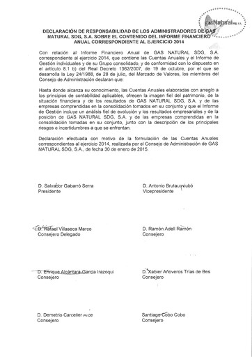 Thumbnail Naturgy Annual Report 2014