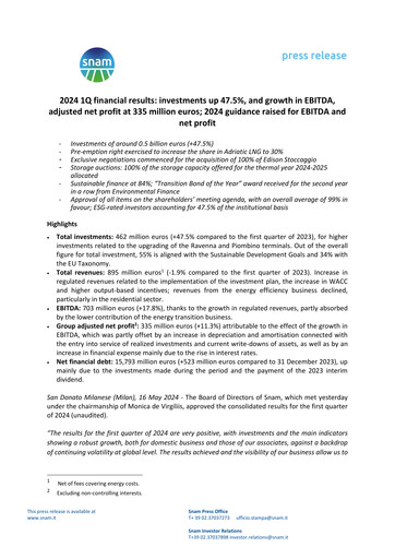 Thumbnail Snam Quarterly Report 2024-q1