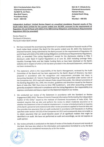 Vorschaubild South Indian Bank
 Quartalsbericht 2025-q1