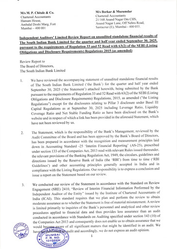 Vorschaubild South Indian Bank
 Quartalsbericht 2025-q2