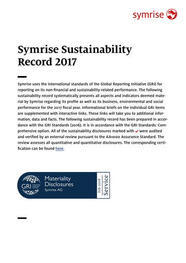 Thumbnail Symrise Sustainability Report 2017