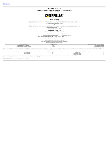 Thumbnail Caterpillar Quarterly Report 2025-q1