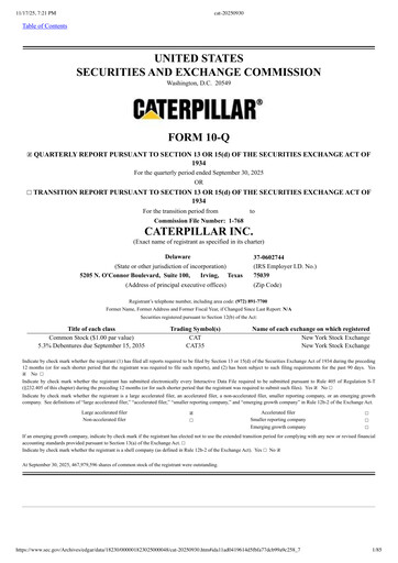 Thumbnail Caterpillar Quarterly Report 2025-q3