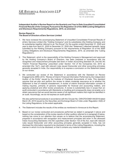 Thumbnail eClerx Services Quarterly Report 2020-q3