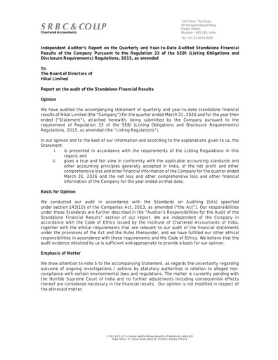 Thumbnail Hikal Quarterly Report 2026-q4