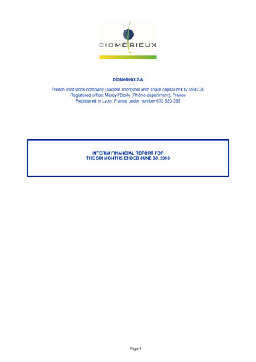 Thumbnail bioMérieux Half-year Report 2018