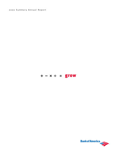 Thumbnail Bank of America  Annual Report 2000