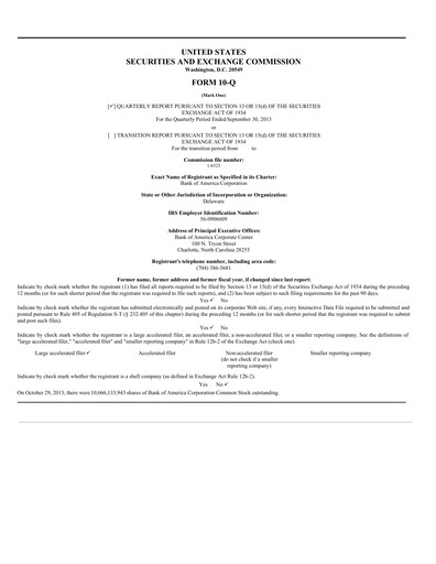 Thumbnail Bank of America  Quarterly Report 2013-q3