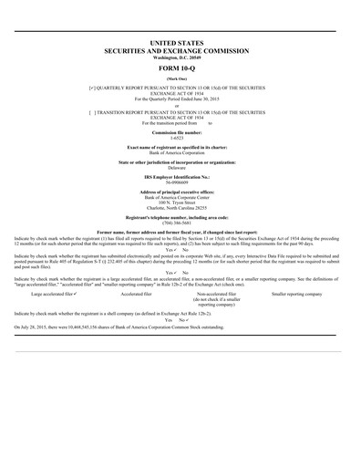 Thumbnail Bank of America  Quarterly Report 2015-q2