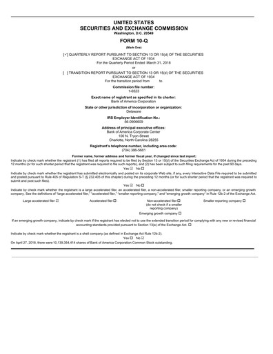 Thumbnail Bank of America  Quarterly Report 2018-q1