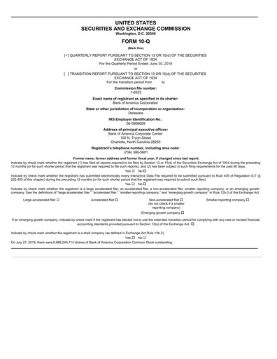 Thumbnail Bank of America  Quarterly Report 2018-q2