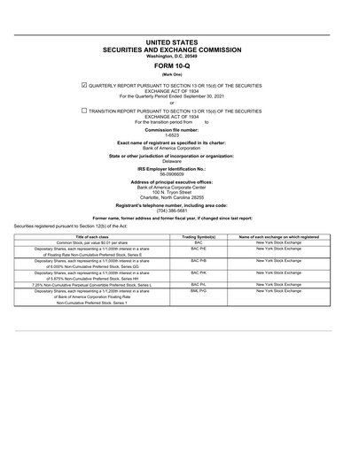 Thumbnail Bank of America  Quarterly Report 2021-q3