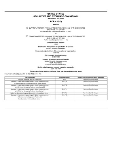 Thumbnail Bank of America  Quarterly Report 2022-q1