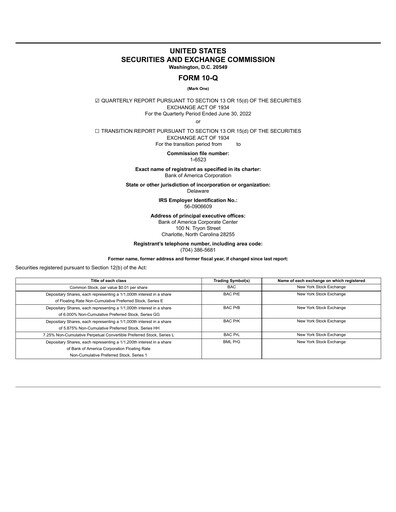 Thumbnail Bank of America  Quarterly Report 2022-q2