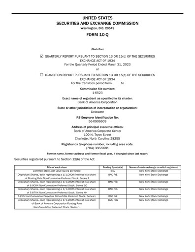 Thumbnail Bank of America  Quarterly Report 2023-q1