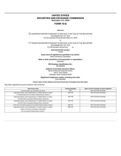 Thumbnail Bank of America  Quarterly Report 2025-q1