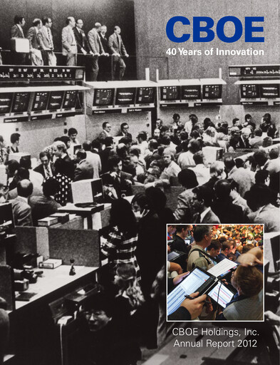 Thumbnail Cboe Global Markets Annual Report 2012