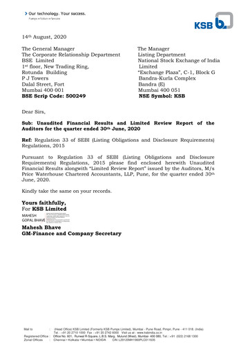 Thumbnail KSB ltd Financial Report 2020-h1