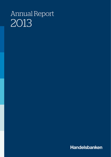 Miniature Svenska Handelsbanken
 Rapport annuel 2013