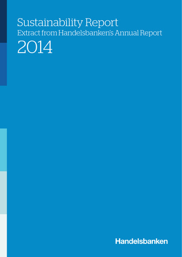 Thumbnail Svenska Handelsbanken
 Sustainability Report 2014